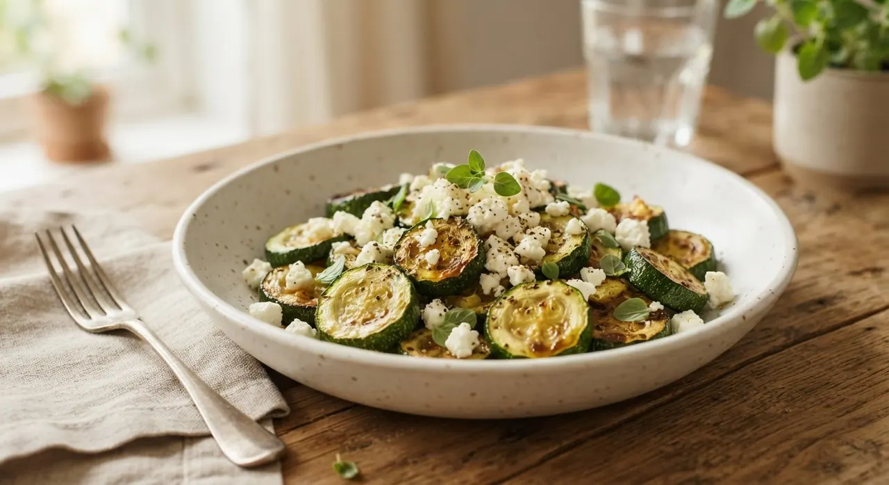 Calabazas con queso feta vegano