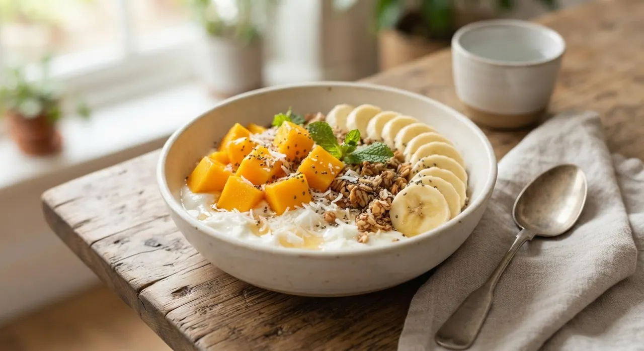 Tazón de Mango y Plátano