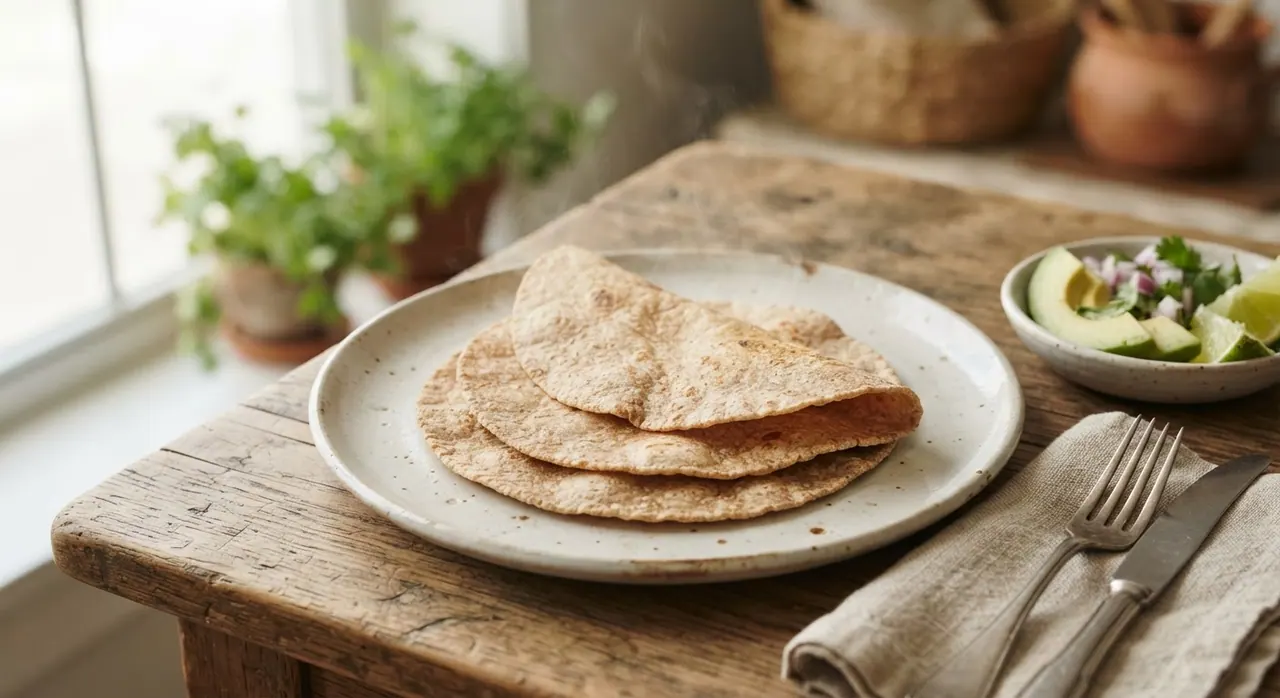 Tortillas de trigo entero calientitas