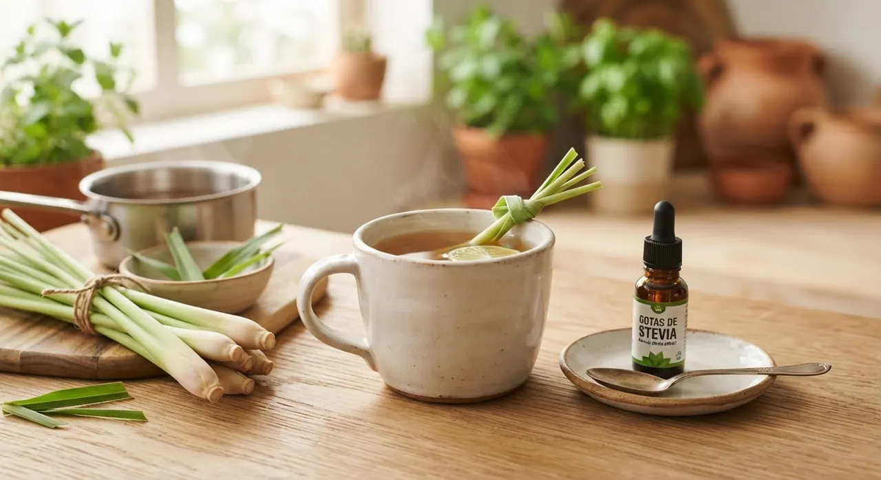 1 té de limoncillo con stevia