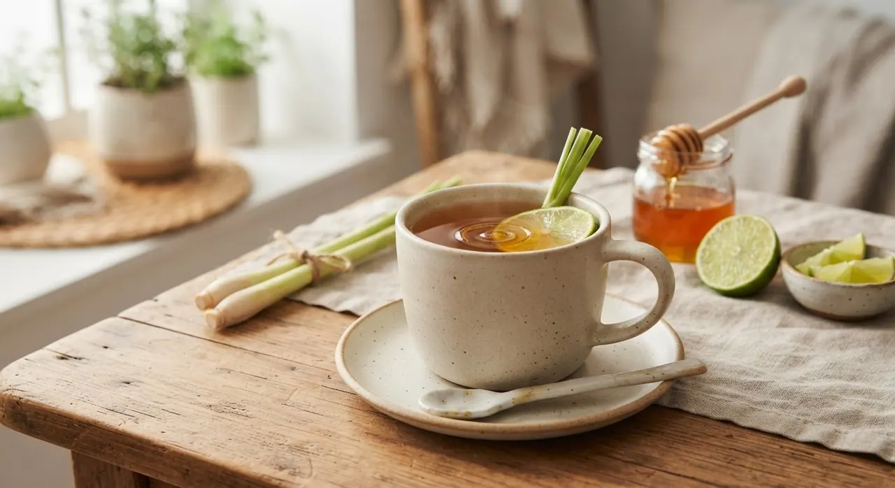 1 té de limoncillo, endulzado con miel