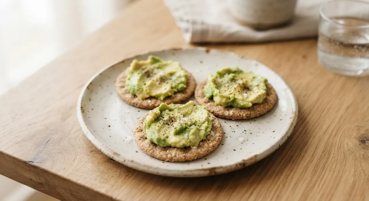 3 galletas habaneras con aguacate