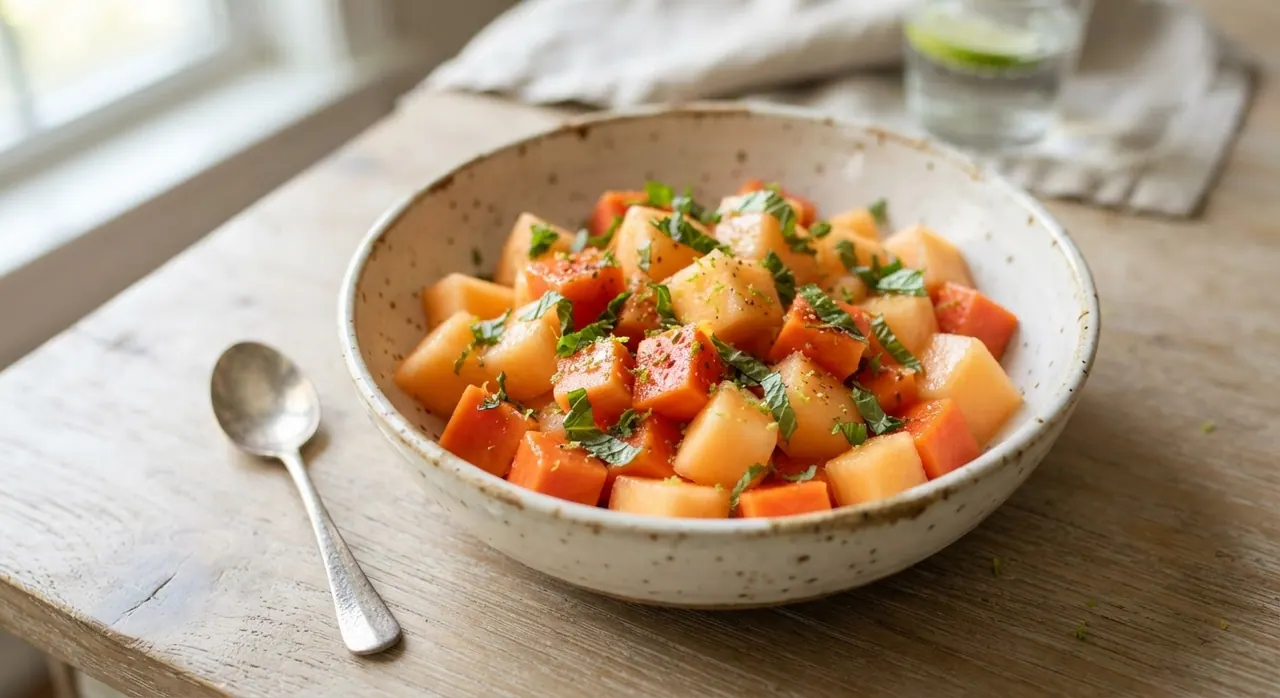 Coctel de melón y papaya